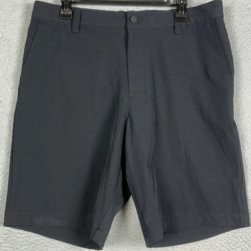 NEW Banana Republic Shorts Mens 36 Black Khakis Chino Performance Stretch Waist